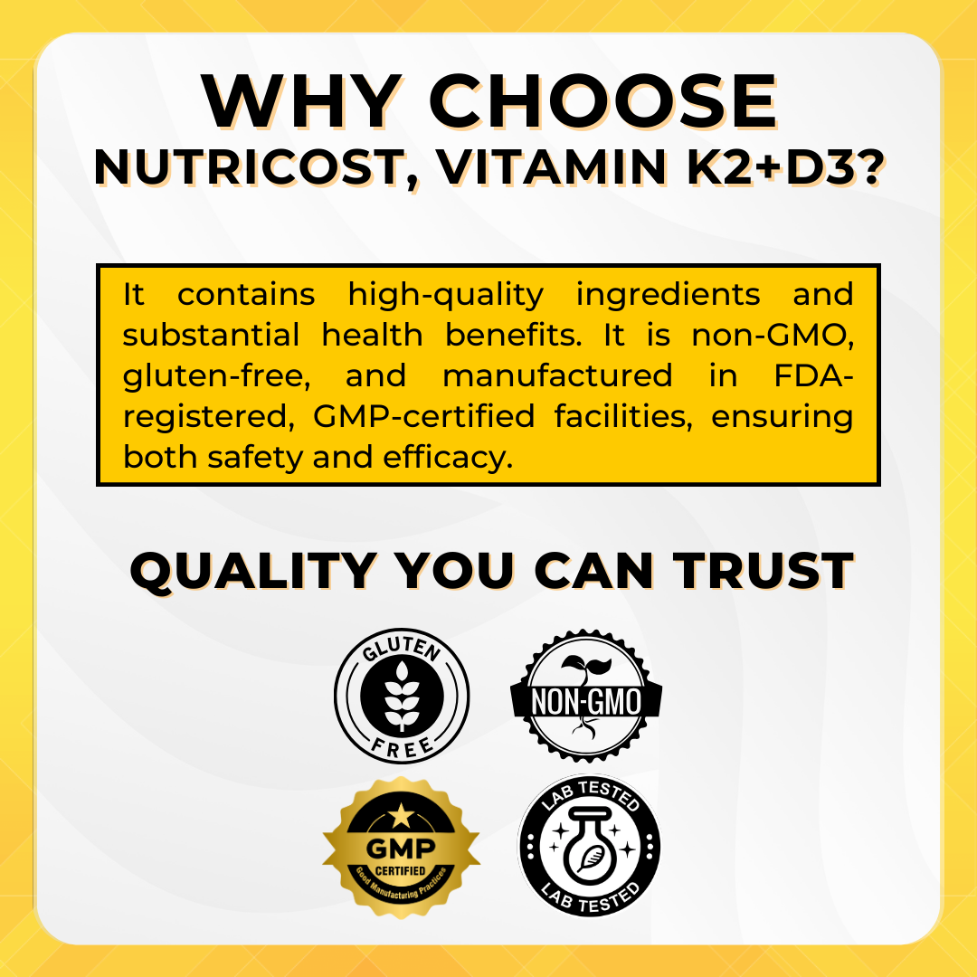 Nutricost Vitamin K2+D3 - Quality