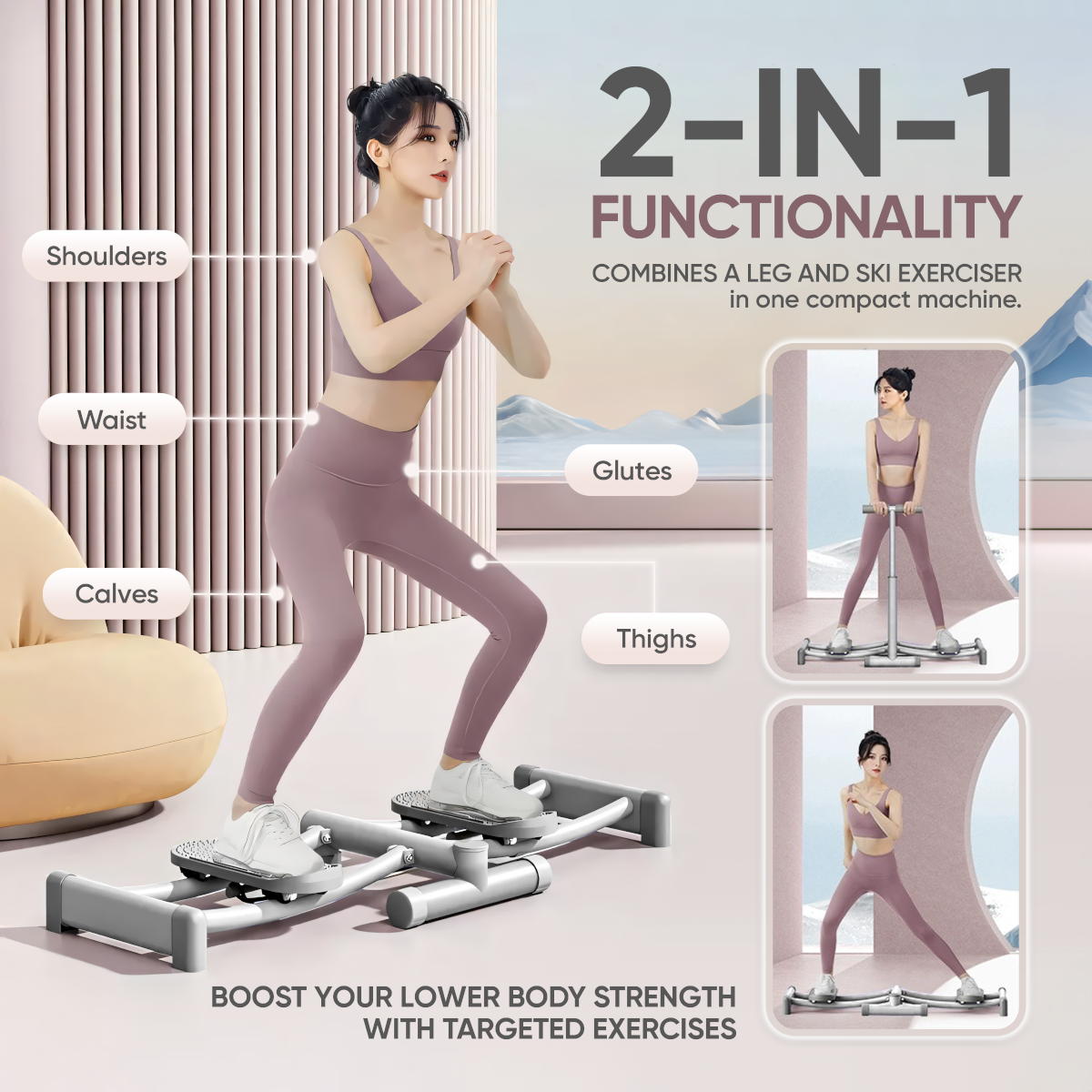 Ski Exercise Machine - Impacted Body Parts