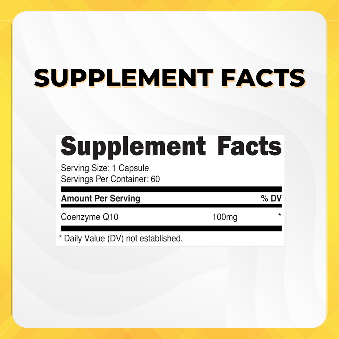 Nutricost CoQ10 - Supplement facts