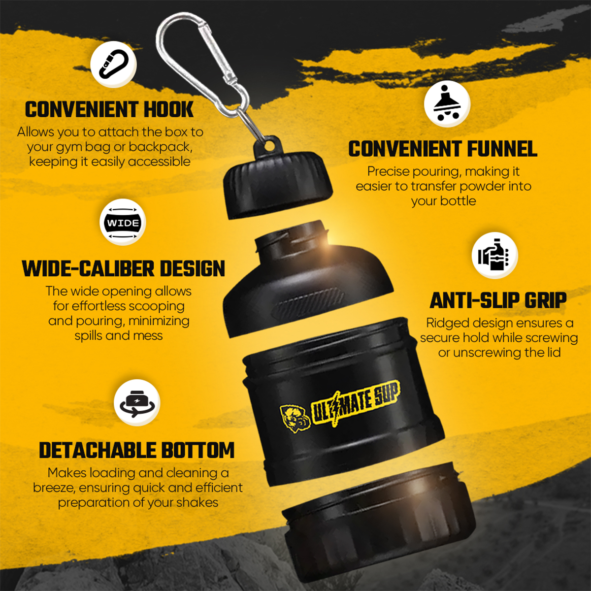 Stackable Powder Container -  Convenience