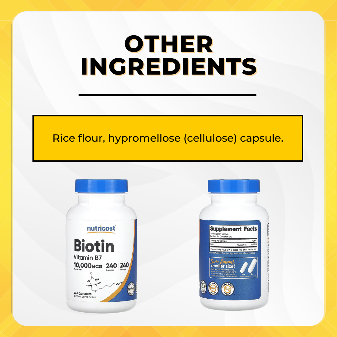 Nutricost Biotin - other ingredient