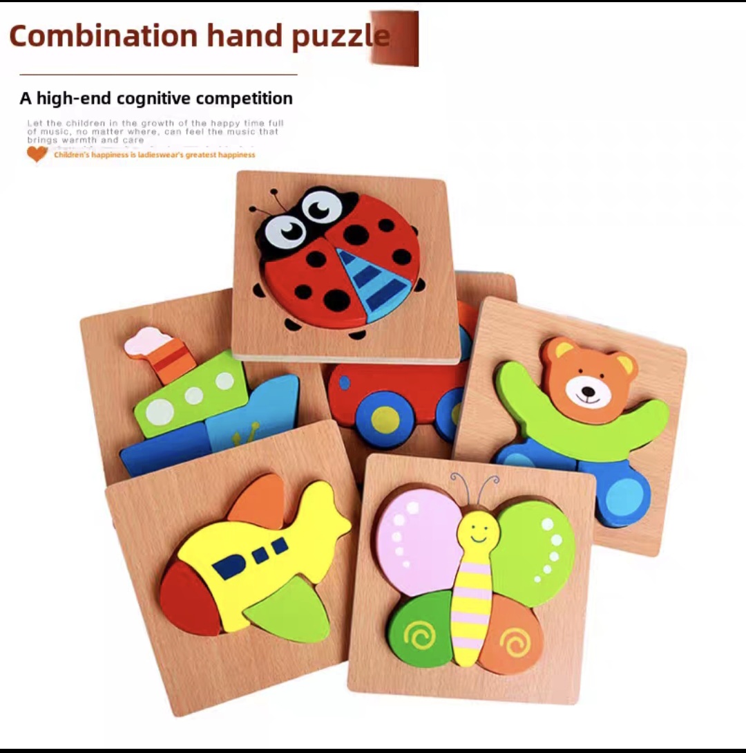 [SG] 3D Wooden Puzzle, Jigsaw Puzzles, Preschool Educational Toy for ...