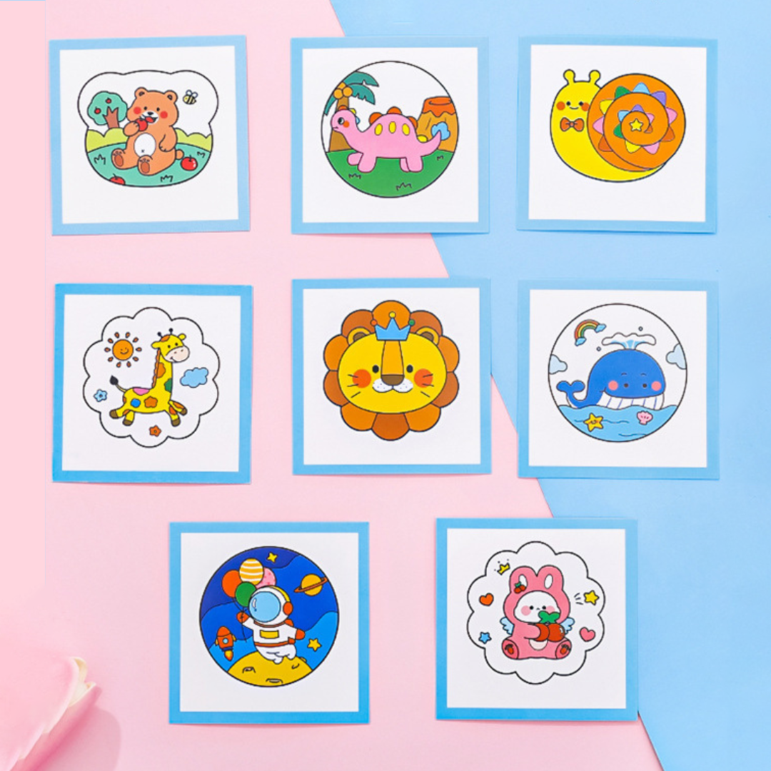 mixshop DIY Painting Paper Fan, Colouring, Art Craft, Painting, Party ...