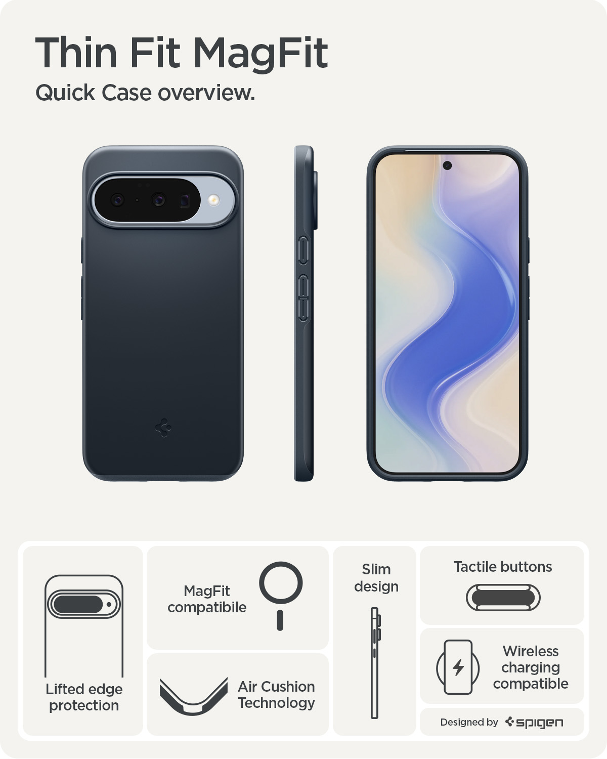 Google Pixel 10 Pro Case Thin Fit Magfit Spigen 2