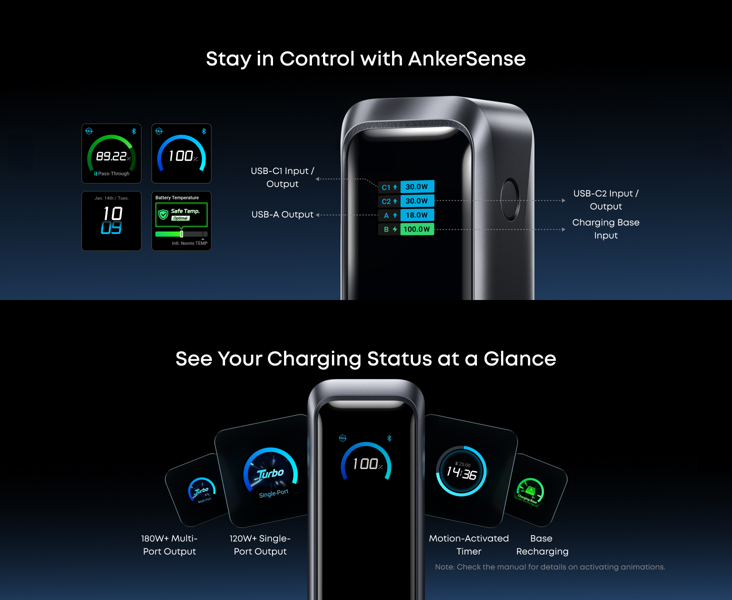 Anker Prime Power Bank 20100mAh 3-Port 220W Laptop Portable Charger A110B