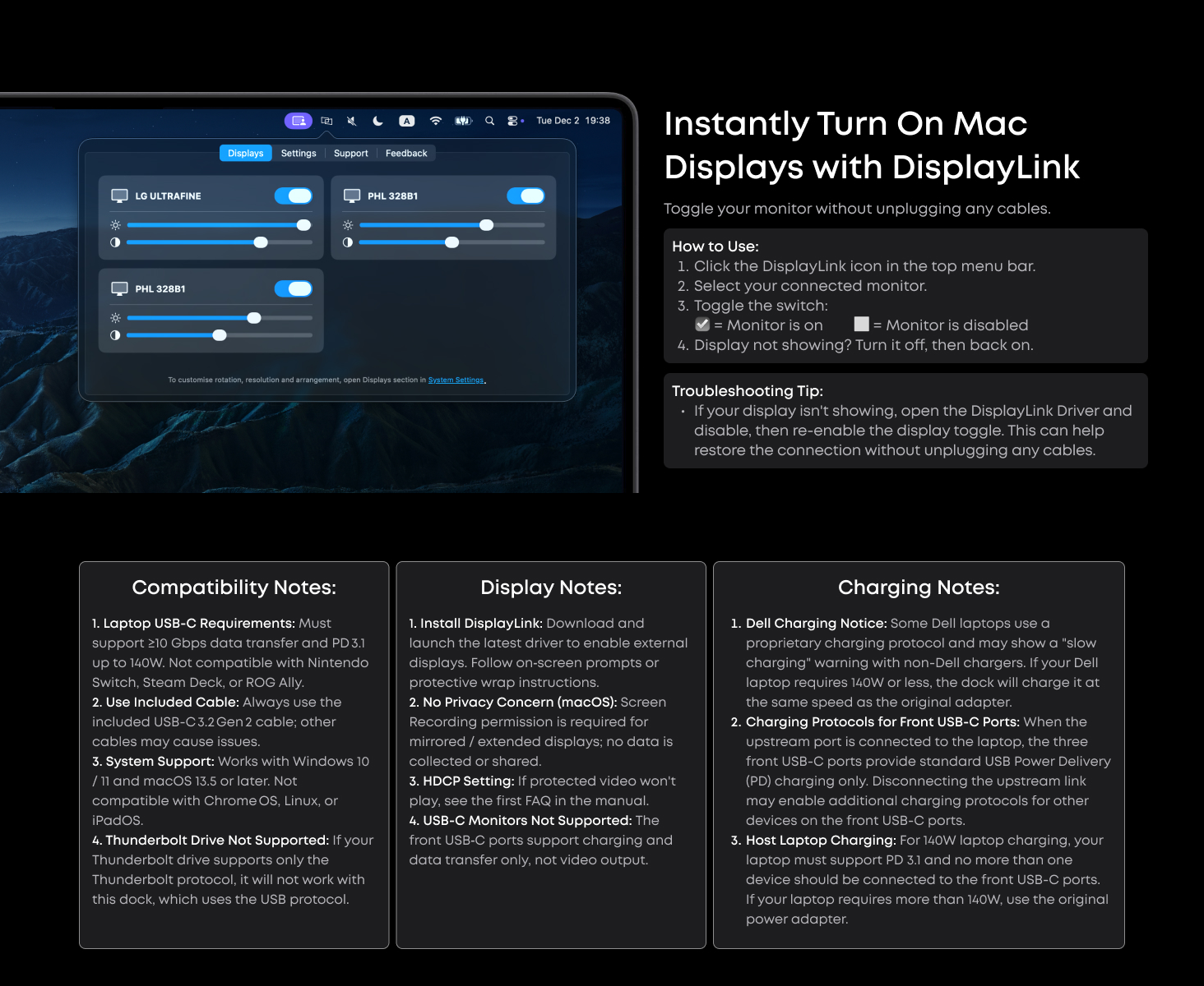Anker Prime Docking Station (14-in-1 Charger, 8K Triple Display, DisplayLink) with DL7400 A83B3