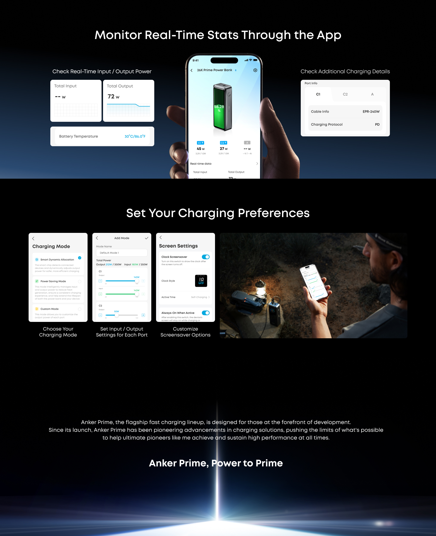 Anker Prime Power Bank 26250mAh 3-Port 300W Laptop Portable Charger A110A