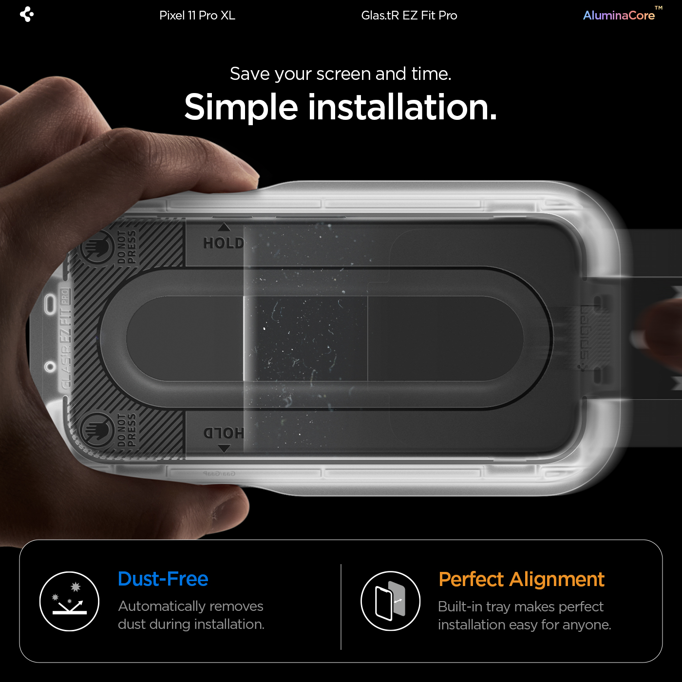 [2 Pack] Google Pixel 11 Pro XL Screen Protector EZ Fit Pro - Spigen Singapore