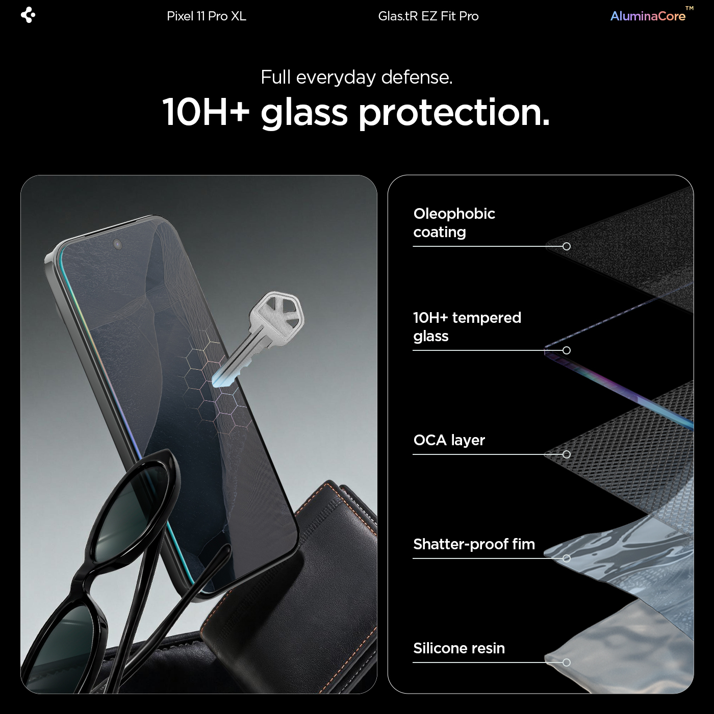 [2 Pack] Google Pixel 11 Pro XL Screen Protector EZ Fit Pro - Spigen Singapore