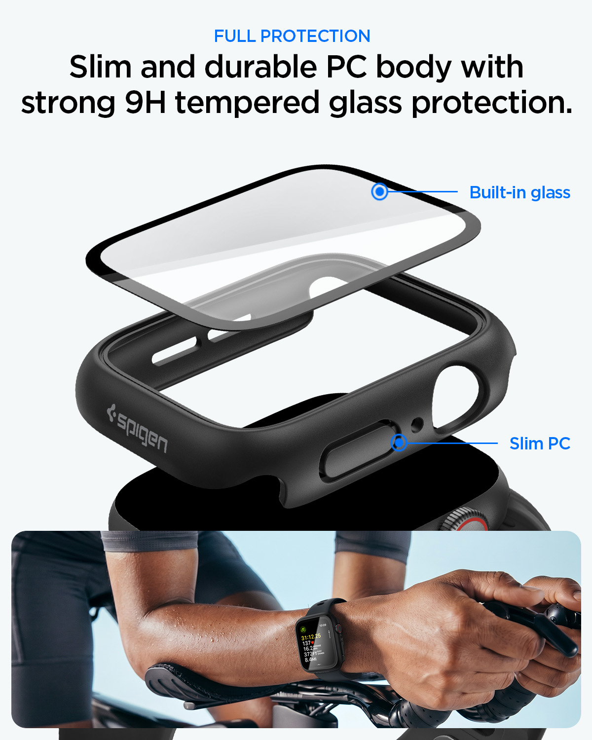 Apple Watch Series SE 3 / SE 2 / SE / 6 / 5 / 4 (44mm) Case Thin Fit 360 - Spigen Singapore