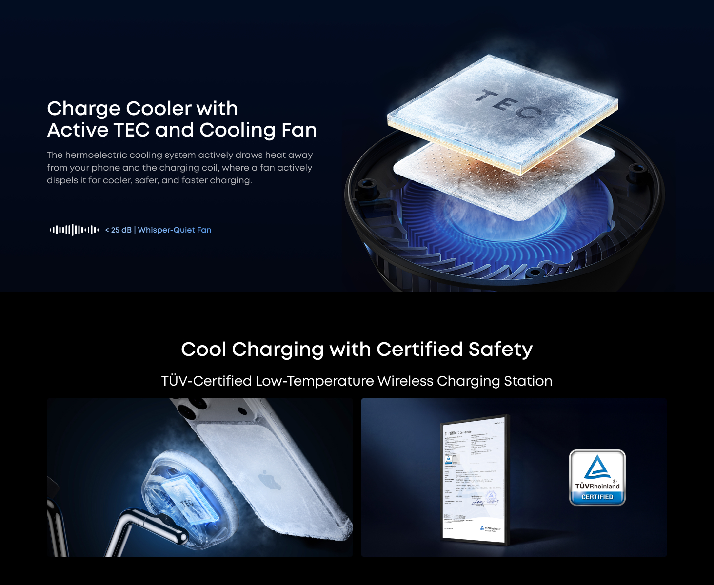 Anker Prime Wireless 3-in-1 Charging Station AirCool Dock Stand Magnetic Charger B25X7