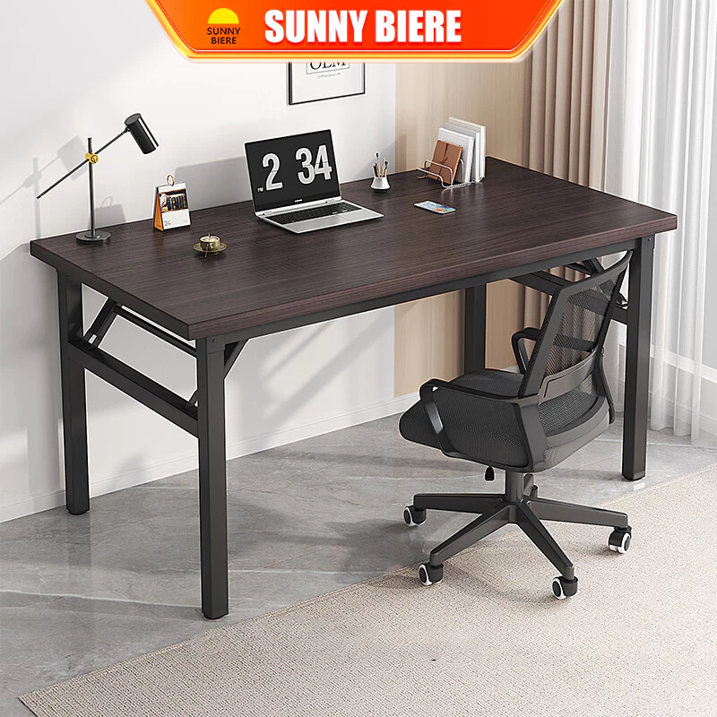SNB【Free installation】80/100/120cm Folding Table Dining Table Foldable Computer Table Study Writing Desk Foldable Table