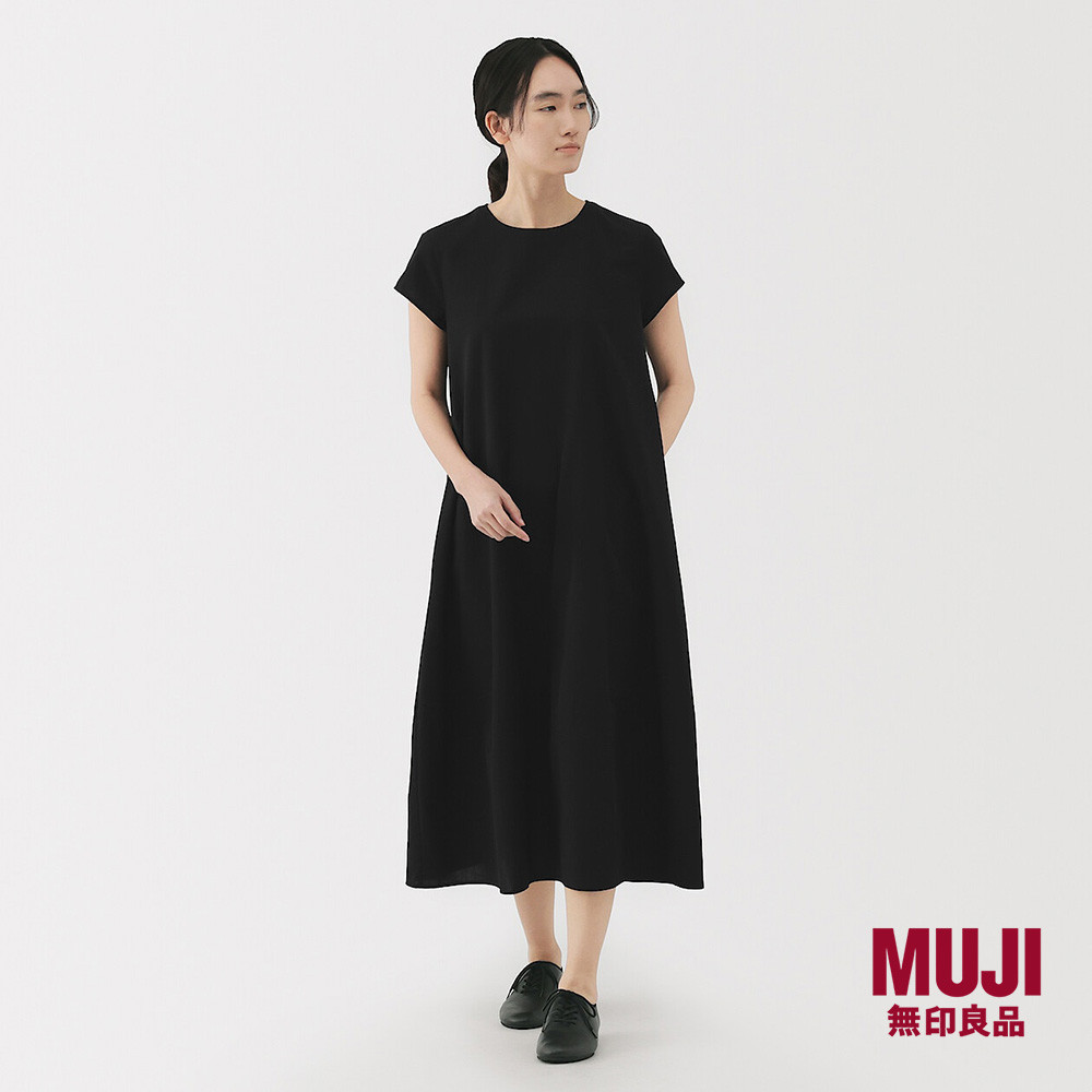 Womens Dresses Muji Shirt Dress Women's Lyocell Blend Half Sleeve