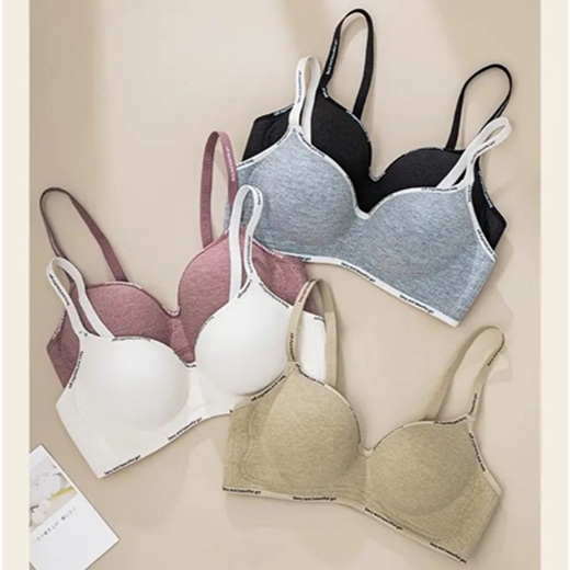 CAPIN 3CM Thick Cup Pure Cotton Push Up Bra for Women - Lingerie - Womenswear