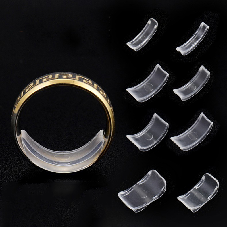 Adjustable Ring Size Reducer Transparent Plastic Ring Adjuster for Comfortable Fit, For Christmas Gi