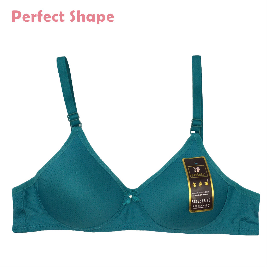 Perfect Shape Cup A Wireless Modal Bra Breathable Design Plain Non Removable Straps (1pc)
