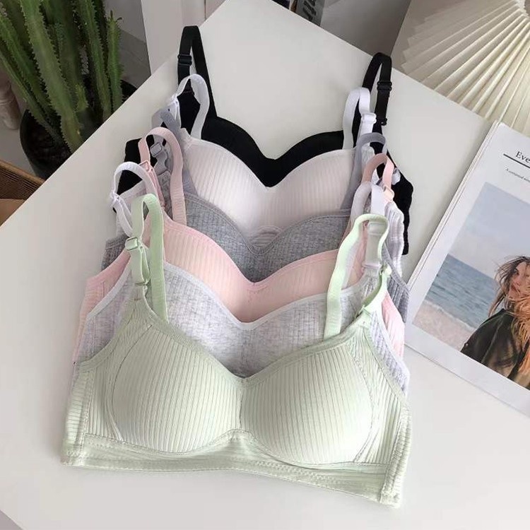 Women Sweat Absorption Cotton Comfortable Bra Underwear Push Up Bra Brassiere Female