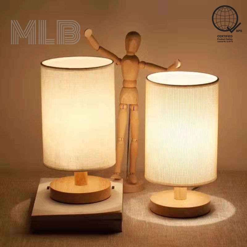 LED Bedside Lamp Night Light Warm White LED Gift Wood Table lamp Baby Sleeping Light Decoration