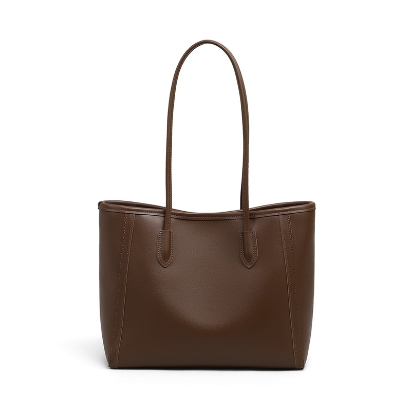 Skymall Retro PU Leather Tote Bag for Women Large Shoulder Handbag for Daily and Office Use