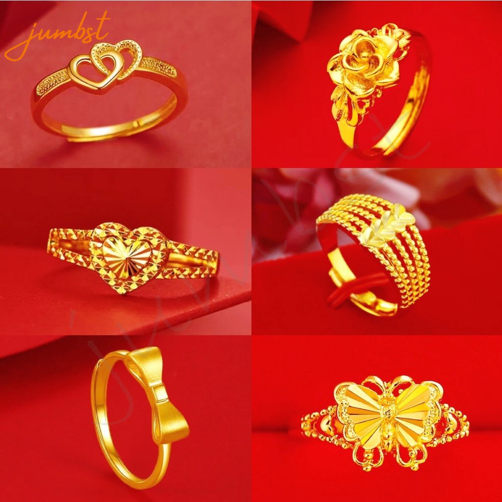 Adjustable Heart-Shaped Gold Ring for Women, Rose Love Jewelry with Copper Color Retention, For Chri