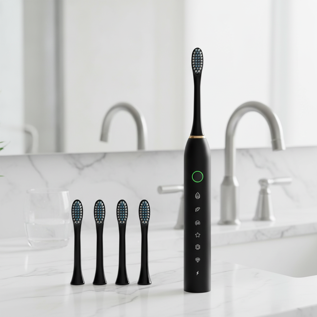 Electric toothbrush for home use, portable design with six cleaning modes, waterproof and durable, removes dental calculus