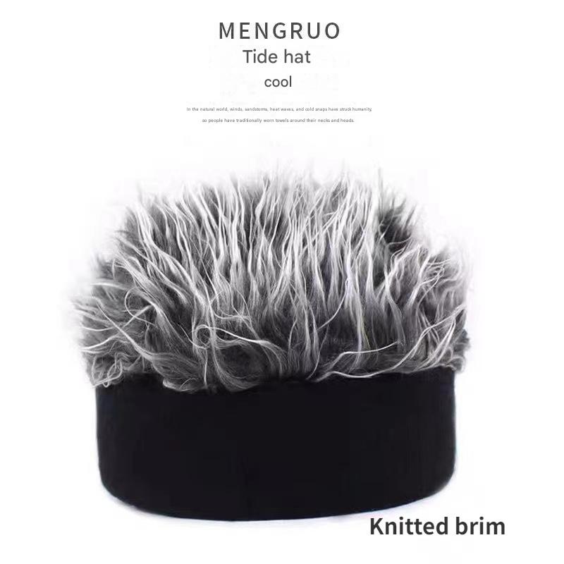 Korean Wig-Knit Street Beanie - Unisex Breathable Stretch Cap for Hip-Hop/Gym/Commute