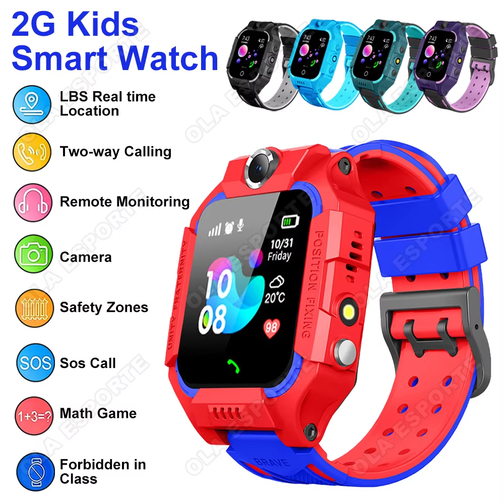 Sim Card 2G Internet Kids Smart Watch SOS Call GPS LBS Location Child SmartWatch Camera Waterproof P