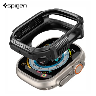 Spigen Rugged Armor Silicone Case for Apple Watch Ultra 49mm Durable TPU Case for iWatch Ultra 49mm 45mm 44mm 41mm 40mm Full Cover Protective Case