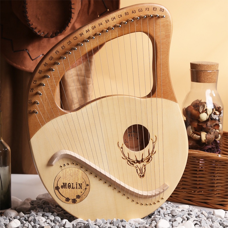 【PH Ready Stock /COD】yre 24-string beginner lyre 24-string harp lyre small portable musical instrume
