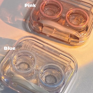 Contact lens case No screw cap Not leaking  Silicagel Transparent high-value creative cosmetic contact lens box simple