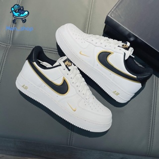 Af1 Sneakers With gold Streaks In black Air Force 1 black gold Beautiful Version Full Box