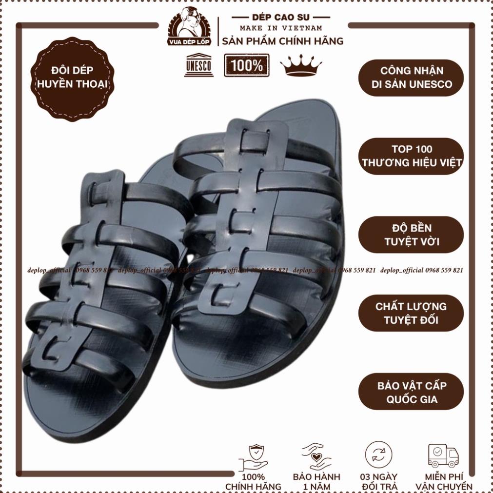 Dép cao su 5 quai dép rọ, được làm thủ công thương hiệu Vua Dép Lốp ảnh thật chắc chắn
