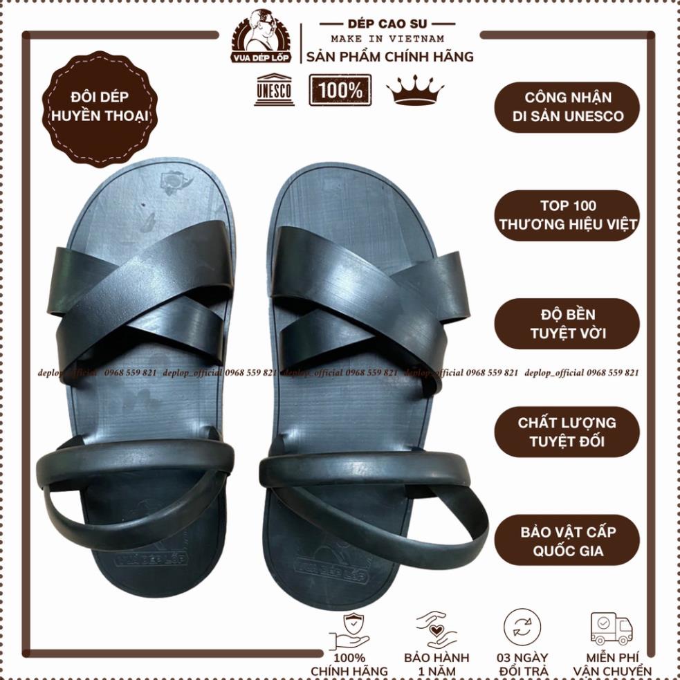 Dép cao su xăng đan Điện Biên Phủ  thương hiệu Vua Dép Lốp lịch sự dép lốp số 1 Việt Nam DL31