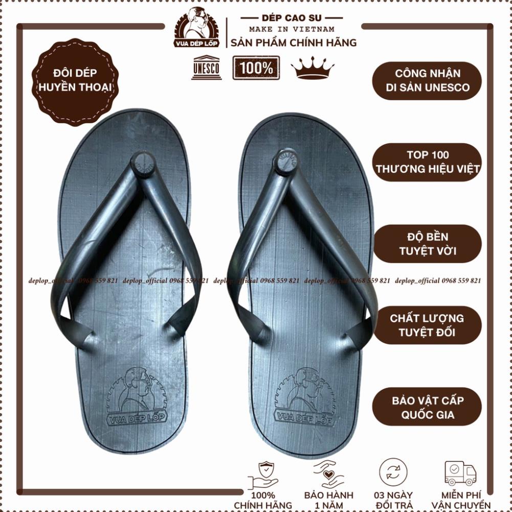 Dép cao su 2 quai tông quai núm thương hiệu Vua Dép Lốp trẻ trung tiện dụng dép lốp chính hãng DL38