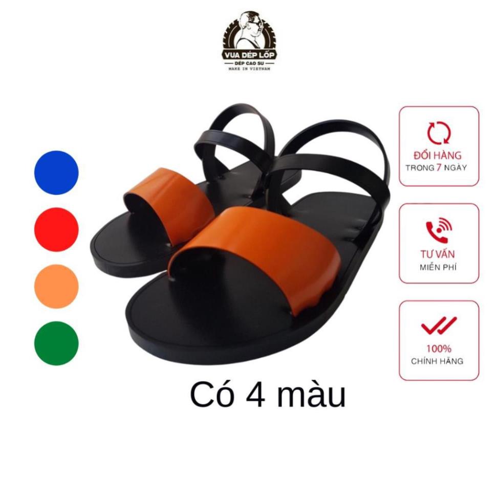 Dép cao su 3 quai có quai hậu  4 màu thương hiệu Vua Dép Lốp chính hãng, bảo hành, ảnh thật