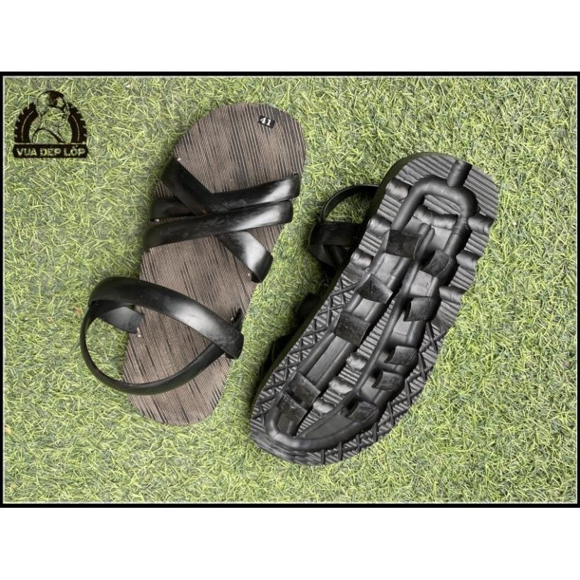 Dép 5 quai Giải Phóng máy bay vải mài thủ công, thương hiệu Vua Dép Lốp Phạm Quang Xuân, chính hãng