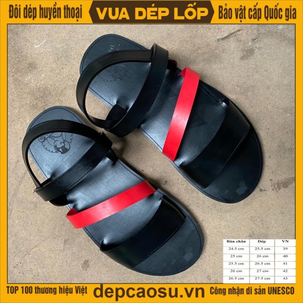 Dép cao su 4 quai chéo thương hiệu Vua Dép Lốp Phạm Quang Xuân, chính hãng, bảo hành, ảnh thật, sẵn