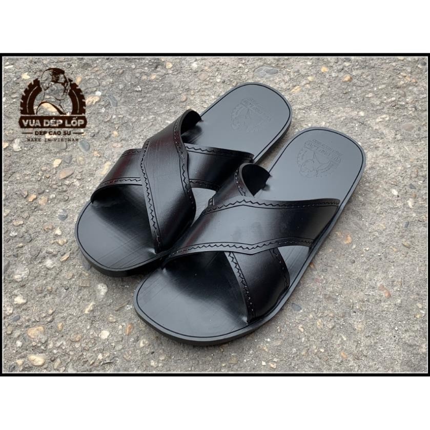 Dép cao su 2 quai chéo làm thủ công
