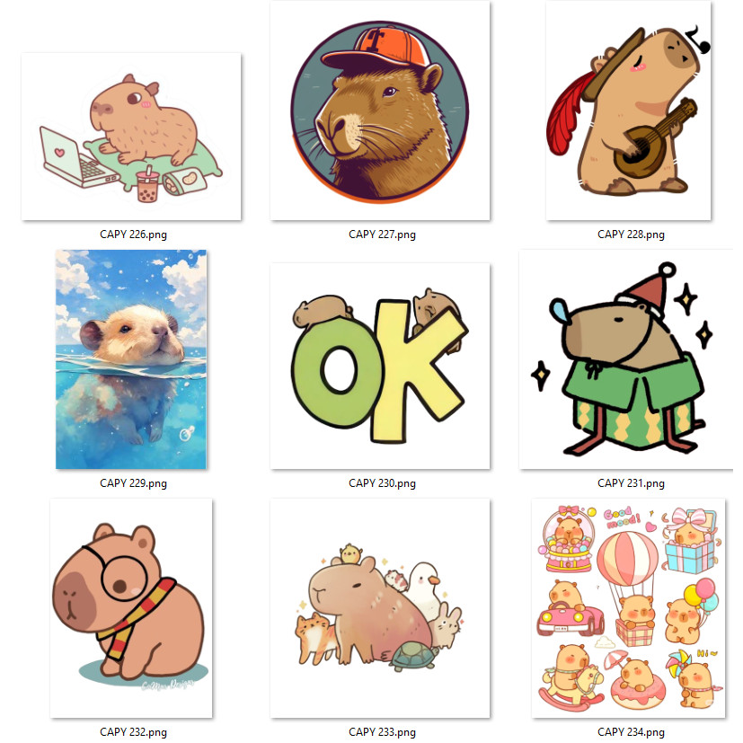 Hình Ủi Nhiệt Capybara 26-Miếng Dán Ủi Quần Áo, Có In Theo Yêu Cầu