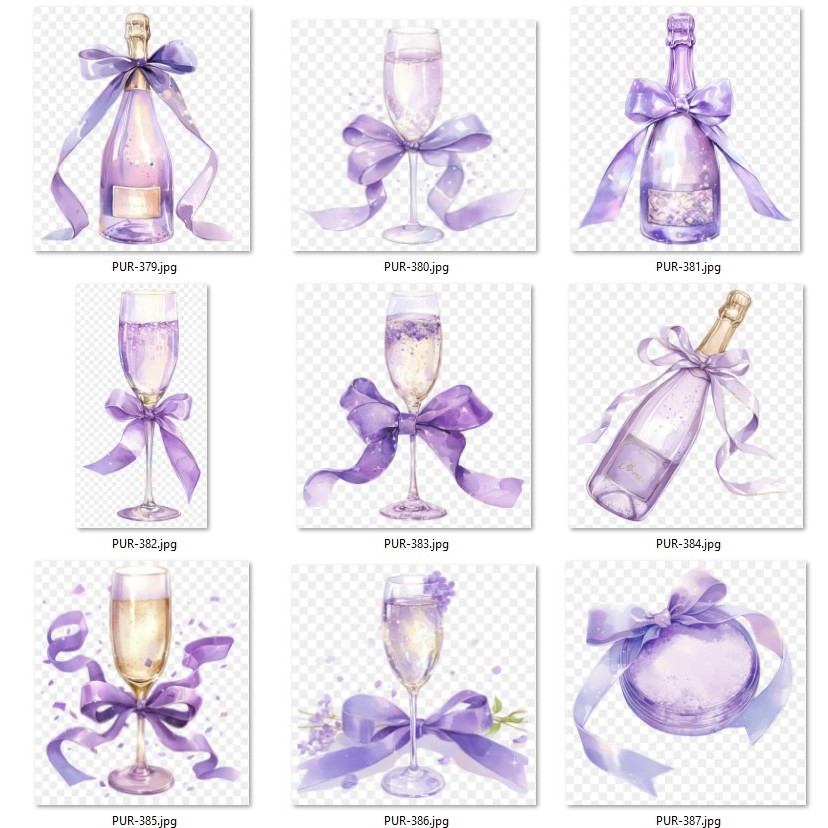 Hình Ủi Nhiệt Chủ Đề Màu Tím Cute 43