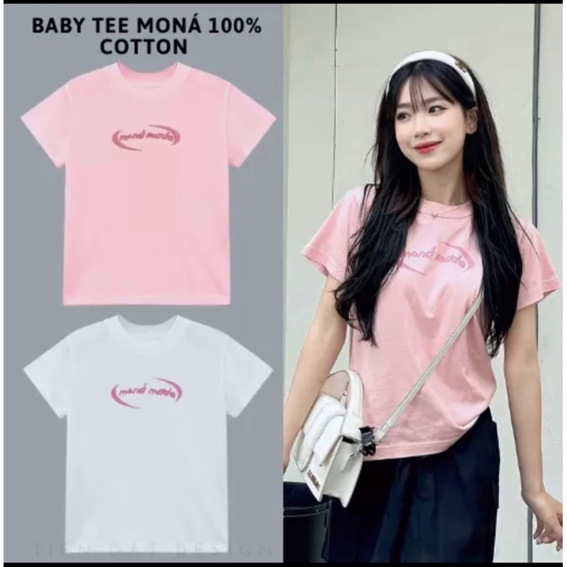 Áo thun baby tee MONÁ - TERRA, Áo phông form baby tee cotton co giãn