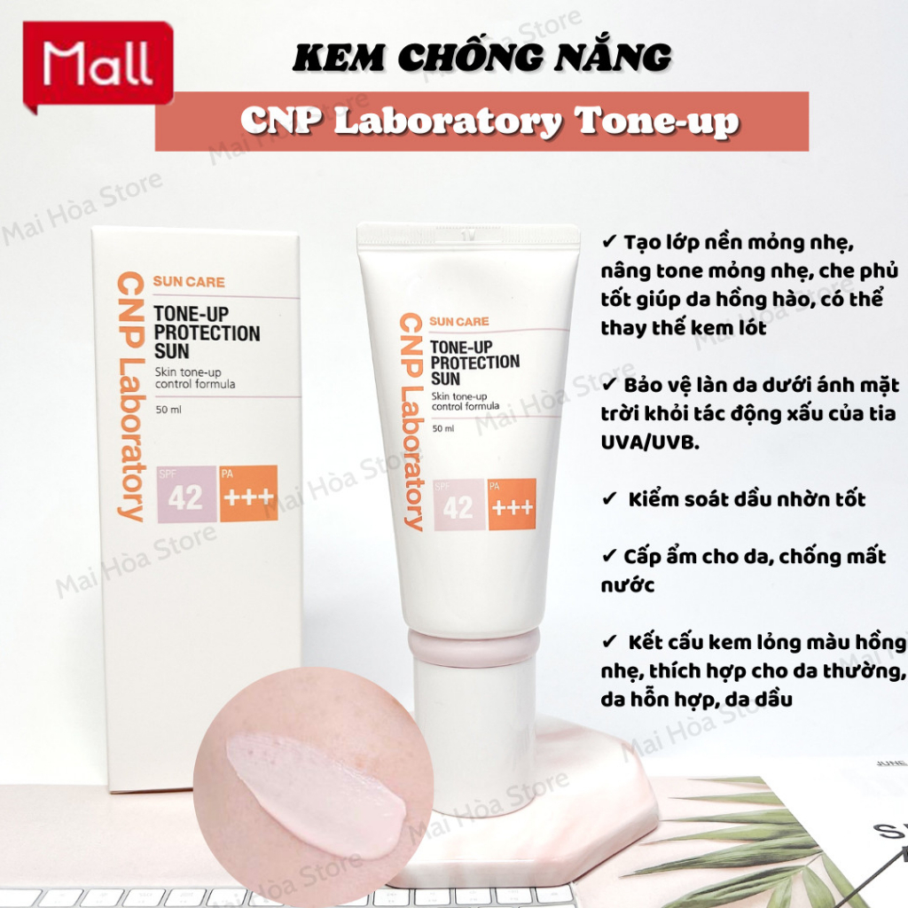 Kem Chống Nắng CNP Laboratory ,CNP Laboratory tone up Protection Sun SPF 42 PA+++, nâng tone tự nhiê