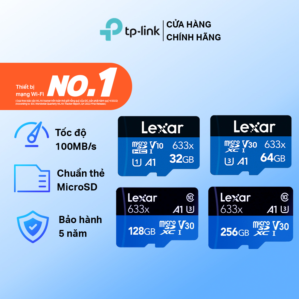 Thẻ nhớ MicroSD Kioxia/Lexar 32GB / 64GB / 128GB / 256GB sử dụng cho camera, máy quay phim Exceria C