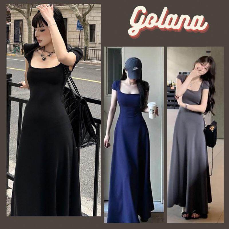 Đầm Body Nữ Tay Ngắn Cổ Vuông, Đầm Nữ Dáng Dài Diamond Dress ( có bigsize) Có Sẵn-Giao Ngay