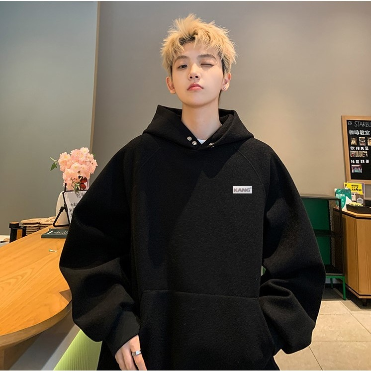 Áo hoodie nam nữ áo nỉ hoodie basic form rộng gắn mác KANG  siêu dày phong cách Hàn Quốc