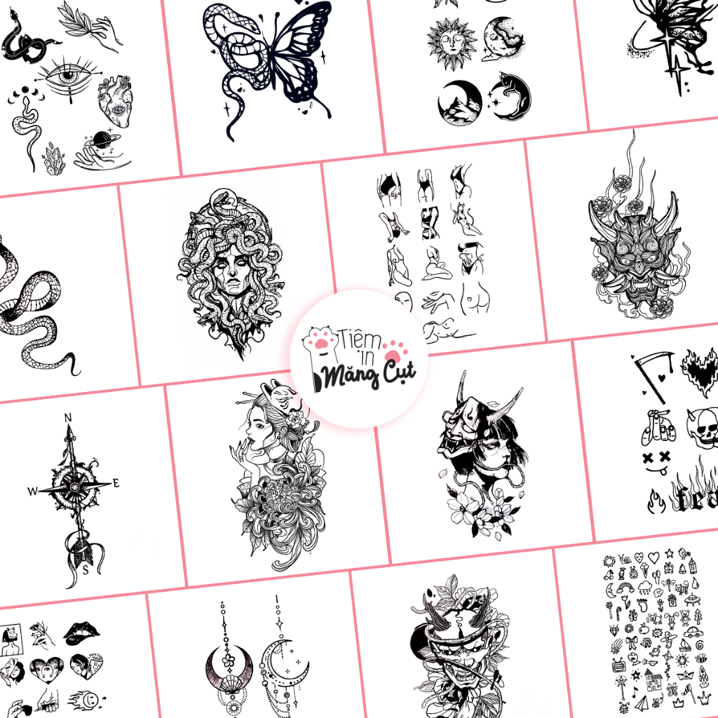 Set Hình Xăm Dán Tạm Thời 15 Ngày