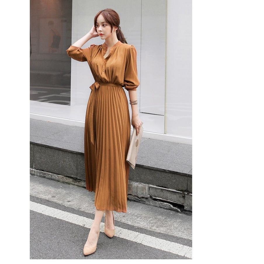 Chân váy xếp ly dáng dài Quảng Châu đẹp nhiều màu