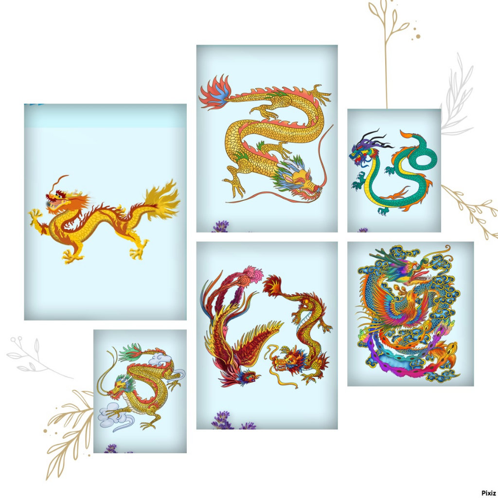 (Hình Ủi Nhiệt Quần Áo - Miếng Dán Ủi Quần Áo) Có In Theo Yêu Cầu, Hình Ủi Con Rồng - Tuổi Thìn 47