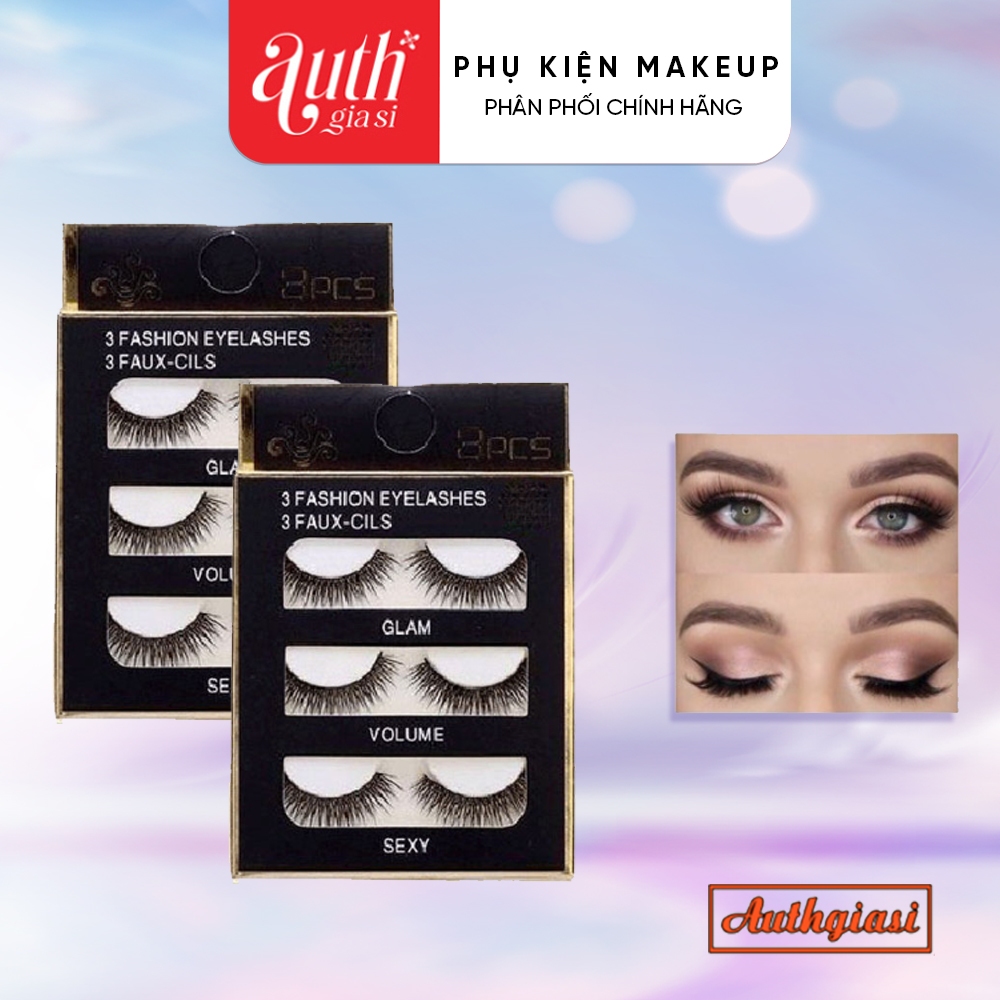 Sỉ Mi giả lông chồn siêu tự nhiên 3D 3 đôi Fashion Eyelashes 3D 002