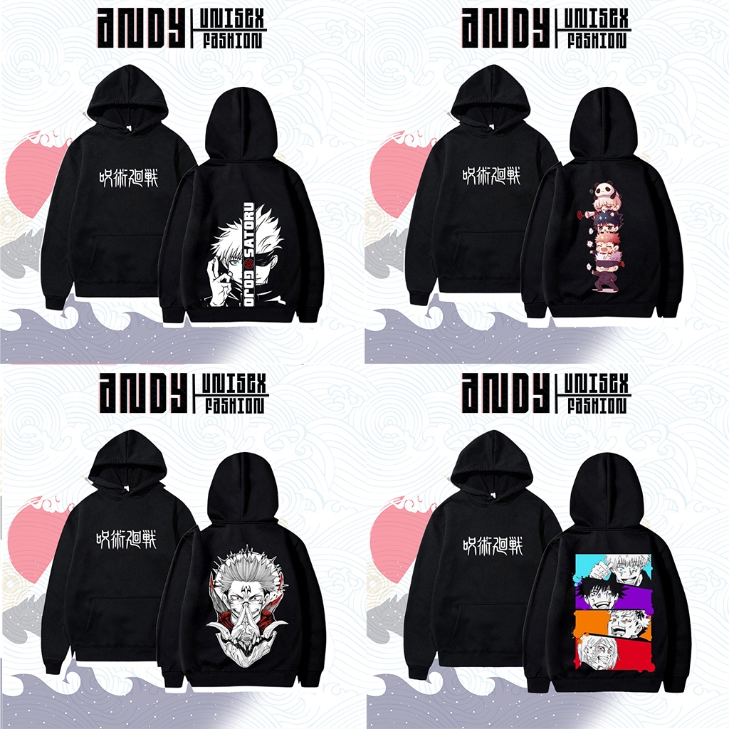 BST Mẫu Áo Hoodie Nỉ Anime Jujutsu Kaisen- Jujutsu kaisen Gojo Satoru Nobara Yuji Megumi, Áo Nỉ Dày 